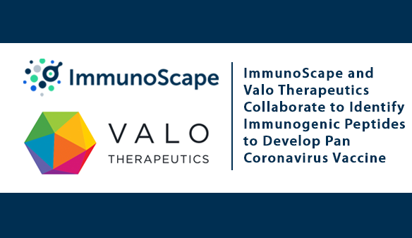 Valo Therapeutics and ImmunoScape Collaboration Identifies Immunogenic Peptides to Develop Pan Coronavirus vaccine